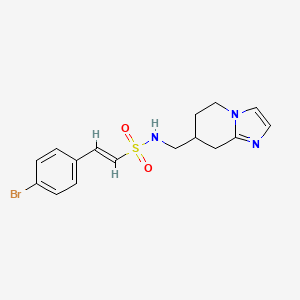 (E)-2-(4-Bromophenyl)-N-(5,6,7,8-tetrahydroimidazo[1,2-a]pyridin-7-ylmethyl)ethenesulfonamide