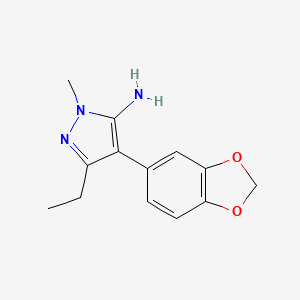 4-(2H-1,3-benzodioxol-5-yl)-5-ethyl-2-methyl-2,3-dihydro-1H-pyrazol-3-imine