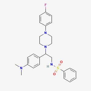 N-{2-[4-(dimethylamino)phenyl]-2-[4-(4-fluorophenyl)piperazin-1-yl]ethyl}benzenesulfonamide
