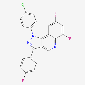 1-(4-chlorophenyl)-6,8-difluoro-3-(4-fluorophenyl)-1H-pyrazolo[4,3-c]quinoline
