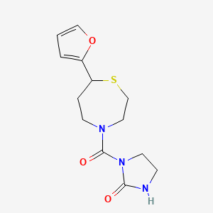 1-(7-(Furan-2-yl)-1,4-thiazepane-4-carbonyl)imidazolidin-2-one