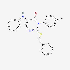 2-benzylsulfanyl-3-(4-methylphenyl)-5H-pyrimido[5,4-b]indol-4-one