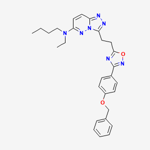 2-fluoro-N-[4-([1,2,4]triazolo[4,3-a]quinoxalin-4-yloxy)phenyl]benzamide