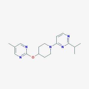4-[4-(5-Methylpyrimidin-2-yl)oxypiperidin-1-yl]-2-propan-2-ylpyrimidine