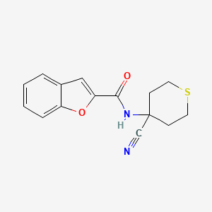 molecular formula C15H14N2O2S B2922380 N-(4-cyanothian-4-yl)-1-benzofuran-2-carboxamide CAS No. 1797656-00-8