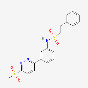 N-[3-(6-methylsulfonylpyridazin-3-yl)phenyl]-2-phenylethanesulfonamide