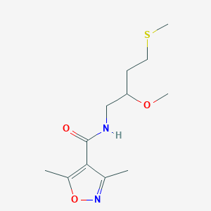 N-(2-Methoxy-4-methylsulfanylbutyl)-3,5-dimethyl-1,2-oxazole-4-carboxamide