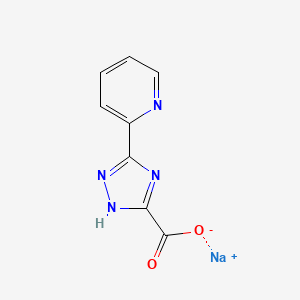 molecular formula C8H5N4NaO2 B2922599 Sodium;3-pyridin-2-yl-1H-1,2,4-triazole-5-carboxylate CAS No. 2378503-27-4