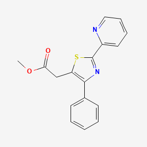 Methyl 2-[4-phenyl-2-(2-pyridinyl)-1,3-thiazol-5-yl]acetate