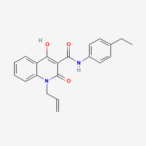 molecular formula C21H20N2O3 B2922619 N-(4-ethylphenyl)-4-hydroxy-2-oxo-1-(prop-2-en-1-yl)-1,2-dihydroquinoline-3-carboxamide CAS No. 941898-47-1