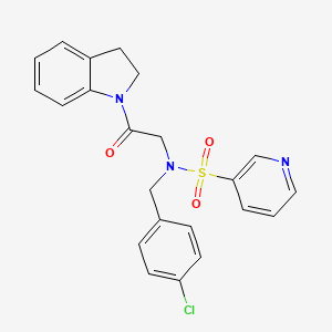 N-(4-chlorobenzyl)-N-(2-(indolin-1-yl)-2-oxoethyl)pyridine-3-sulfonamide