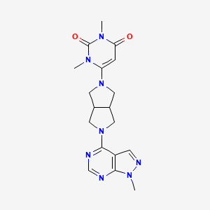 1,3-Dimethyl-6-[5-(1-methylpyrazolo[3,4-d]pyrimidin-4-yl)-1,3,3a,4,6,6a-hexahydropyrrolo[3,4-c]pyrrol-2-yl]pyrimidine-2,4-dione