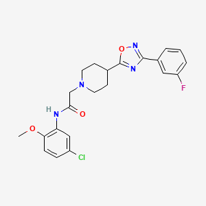N-(5-chloro-2-methoxyphenyl)-2-{4-[3-(3-fluorophenyl)-1,2,4-oxadiazol-5-yl]piperidin-1-yl}acetamide