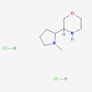 molecular formula C9H20Cl2N2O B2922641 3-(1-Methylpyrrolidin-2-yl)morpholine dihydrochloride CAS No. 1909305-88-9