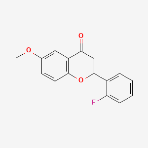 molecular formula C16H13FO3 B2922642 2-(2-Fluorophenyl)-6-methoxychroman-4-one CAS No. 510766-54-8