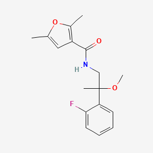 molecular formula C17H20FNO3 B2922662 N-[2-(2-Fluorophenyl)-2-methoxypropyl]-2,5-dimethylfuran-3-carboxamide CAS No. 1797715-93-5