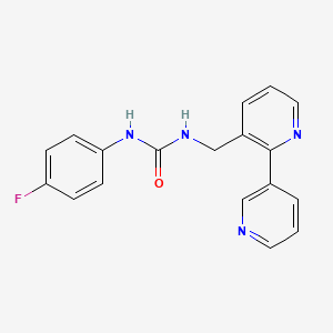 1-([2,3'-Bipyridin]-3-ylmethyl)-3-(4-fluorophenyl)urea