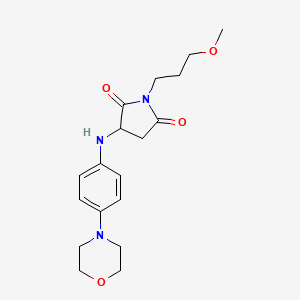 1-(3-Methoxypropyl)-3-((4-morpholinophenyl)amino)pyrrolidine-2,5-dione