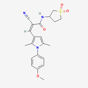 (Z)-2-cyano-N-(1,1-dioxothiolan-3-yl)-3-[1-(4-methoxyphenyl)-2,5-dimethylpyrrol-3-yl]prop-2-enamide