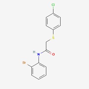 N-(2-bromophenyl)-2-[(4-chlorophenyl)sulfanyl]acetamide