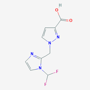 1-[[1-(Difluoromethyl)imidazol-2-yl]methyl]pyrazole-3-carboxylic acid