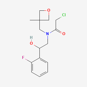 2-Chloro-N-[2-(2-fluorophenyl)-2-hydroxyethyl]-N-[(3-methyloxetan-3-yl)methyl]acetamide