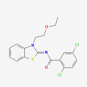 (Z)-2,5-dichloro-N-(3-(2-ethoxyethyl)benzo[d]thiazol-2(3H)-ylidene)benzamide