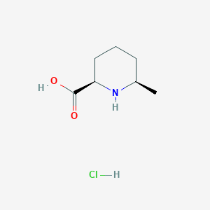 B2922747 Rel-(2R,6R)-6-methylpiperidine-2-carboxylic acid hydrochloride CAS No. 123878-70-6