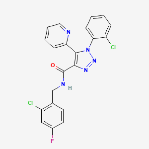 N-(2-chloro-4-fluorobenzyl)-1-(2-chlorophenyl)-5-pyridin-2-yl-1H-1,2,3-triazole-4-carboxamide