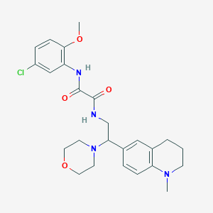 molecular formula C25H31ClN4O4 B2922773 N-(5-chloro-2-methoxyphenyl)-N'-[2-(1-methyl-1,2,3,4-tetrahydroquinolin-6-yl)-2-(morpholin-4-yl)ethyl]ethanediamide CAS No. 922065-97-2