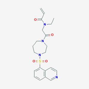 B2922792 N-Ethyl-N-[2-(4-isoquinolin-5-ylsulfonyl-1,4-diazepan-1-yl)-2-oxoethyl]prop-2-enamide CAS No. 2361897-28-9