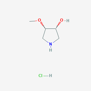 molecular formula C5H12ClNO2 B2922811 (3R,4S)-4-Methoxypyrrolidin-3-ol hydrochloride CAS No. 473298-26-9