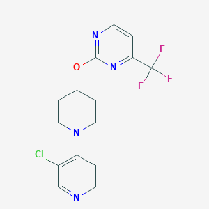 molecular formula C15H14ClF3N4O B2922818 2-[1-(3-Chloropyridin-4-yl)piperidin-4-yl]oxy-4-(trifluoromethyl)pyrimidine CAS No. 2415519-42-3