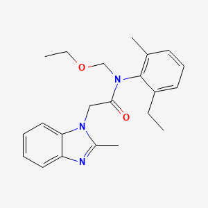 molecular formula C22H27N3O2 B2922822 N-(ethoxymethyl)-N-(2-ethyl-6-methylphenyl)-2-(2-methyl-1H-1,3-benzodiazol-1-yl)acetamide CAS No. 429640-11-9