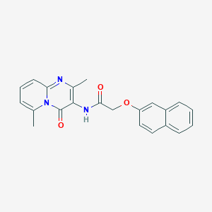 molecular formula C22H19N3O3 B2922825 N-{2,6-dimethyl-4-oxo-4H-pyrido[1,2-a]pyrimidin-3-yl}-2-(naphthalen-2-yloxy)acetamide CAS No. 941965-46-4