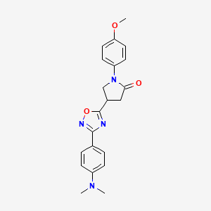 4-(3-(4-(Dimethylamino)phenyl)-1,2,4-oxadiazol-5-yl)-1-(4-methoxyphenyl)pyrrolidin-2-one