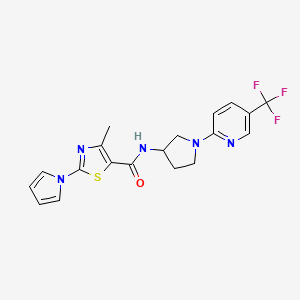 4-methyl-2-(1H-pyrrol-1-yl)-N-(1-(5-(trifluoromethyl)pyridin-2-yl)pyrrolidin-3-yl)thiazole-5-carboxamide