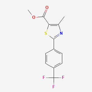 B2922833 4-Methyl-2-(4-trifluoromethyl-phenyl)-thiazole-5-carboxylic acid methyl ester CAS No. 636589-59-8