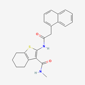 molecular formula C22H22N2O2S B2922836 N-methyl-2-(2-(naphthalen-1-yl)acetamido)-4,5,6,7-tetrahydrobenzo[b]thiophene-3-carboxamide CAS No. 868965-39-3
