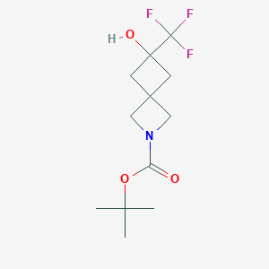 molecular formula C12H18F3NO3 B2922850 Tert-butyl 6-hydroxy-6-(trifluoromethyl)-2-azaspiro[3.3]heptane-2-carboxylate CAS No. 1251923-04-2