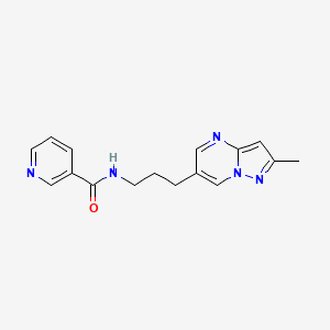 N-(3-(2-methylpyrazolo[1,5-a]pyrimidin-6-yl)propyl)nicotinamide