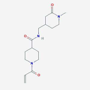 N-[(1-Methyl-2-oxopiperidin-4-yl)methyl]-1-prop-2-enoylpiperidine-4-carboxamide