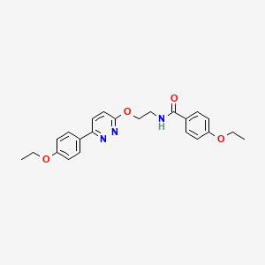 molecular formula C23H25N3O4 B2922875 4-ethoxy-N-(2-{[6-(4-ethoxyphenyl)pyridazin-3-yl]oxy}ethyl)benzamide CAS No. 920409-74-1