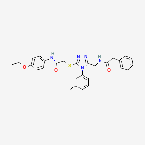 N-(4-ethoxyphenyl)-2-((5-((2-phenylacetamido)methyl)-4-(m-tolyl)-4H-1,2,4-triazol-3-yl)thio)acetamide