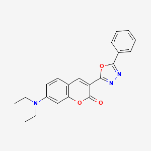 molecular formula C21H19N3O3 B2922882 7-(diethylamino)-3-(5-phenyl-1,3,4-oxadiazol-2-yl)-2H-chromen-2-one CAS No. 50603-24-2