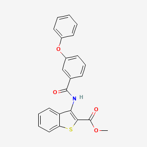 molecular formula C23H17NO4S B2922888 methyl 3-(3-phenoxybenzamido)-1-benzothiophene-2-carboxylate CAS No. 397288-58-3