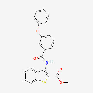 molecular formula C23H17NO4S B2922888 Methyl 3-(3-phenoxybenzamido)benzo[b]thiophene-2-carboxylate CAS No. 397288-58-3