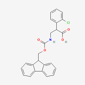 molecular formula C24H20ClNO4 B2922890 2-(2-Chlorophenyl)-3-(9H-fluoren-9-ylmethoxycarbonylamino)propanoic acid CAS No. 2137757-55-0