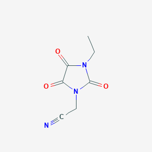 2-(3-Ethyl-2,4,5-trioxoimidazolidin-1-yl)acetonitrile