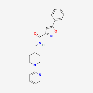 5-phenyl-N-((1-(pyridin-2-yl)piperidin-4-yl)methyl)isoxazole-3-carboxamide